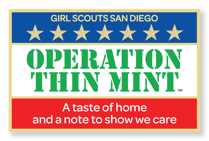 Operation Thin Mint, Girl Scouts San Diego, A taste of home and a note to show we care